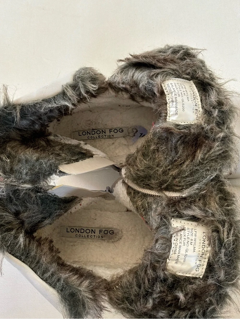 London Fog Collection Women’s Faux Fur Lined Ankle Boots Gray Size 8M